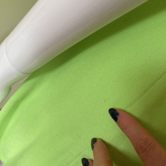ZARA Bustier Mini Neon Chartreuse Green Dress Size Small - Picture 14 of 14